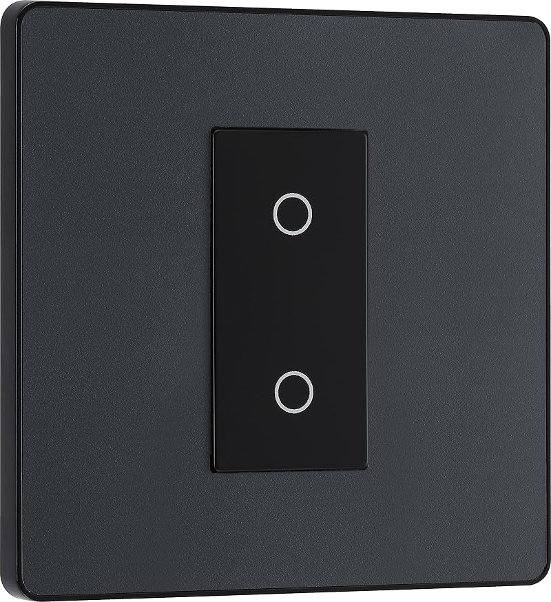 BG Electrical Single Master Touch Dimmer 200W Matt Grey Evolve