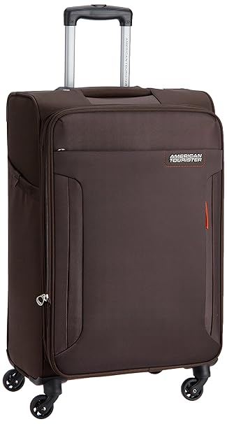 American Tourister Troy Polyester 68 cms Chocolate Brown Softsided Suitcase (AMT TROY SP68 CHOC BROWN)