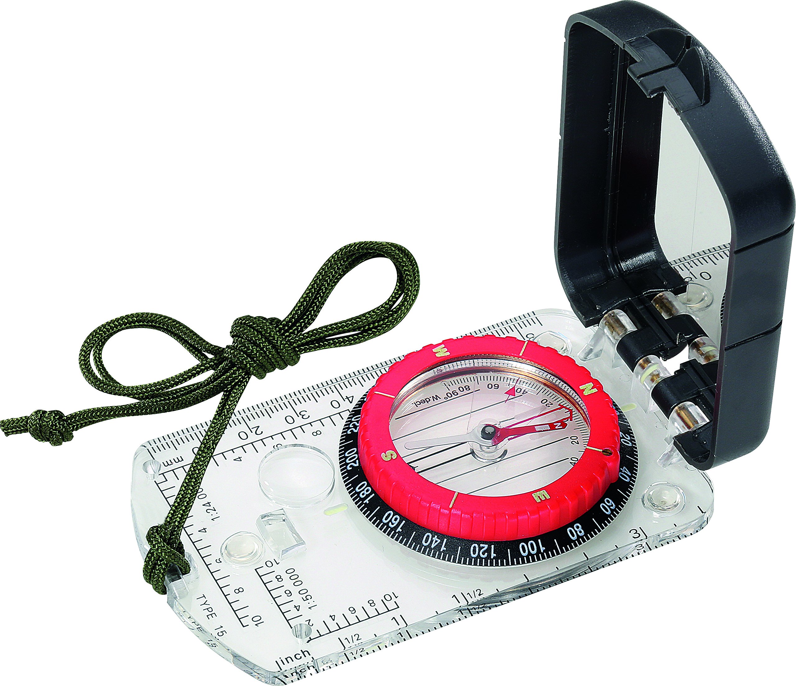 Herbertz Plate Compass - Liquid Steamed Capsule - 360 Degree Division - Transparent Base Plate - Clinometer