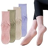 YFUNNLE Yoga Pilates Non Slip Grip Socks for Women