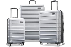 Samsonite Omni 2 Hardside Expandable Luggage with Spinner Wheels, 3-Piece Set (19/24/28), Artic Silver