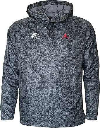 Nike Air Jordan Windbreaker Men's Hooded Jacket Pullover (M) Black Grey: Amazon.ca: Clothing 
