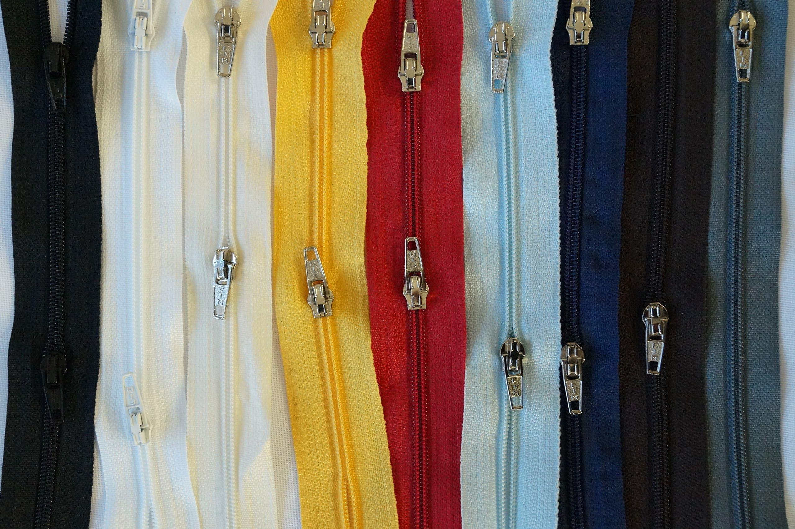 Fim Continuous Zip No. 3 for Bedding or Cushion Nylon Spiral Roll 2 Meter/Includes 6 Car Loc Kzipper 4 - gelb - 110