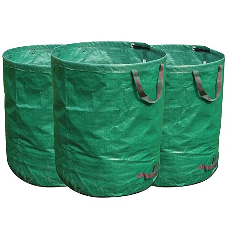 FLORA GUARD 3X 272L Gartensack? Gartenabfallsäcke Professional aus Robustem Polypropylen-Gewebe (PP)