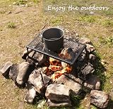 HIKEMAN Foldable Campfire Grill Heavy Duty Charcoal Outdoor Cooking view 5
