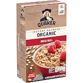 Quaker Instant Oatmeal, Organic Regular, 8 Ounce