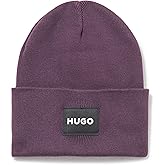Hugo Mens Patch Logo Ribbed Beanie
