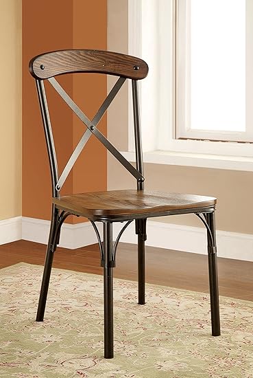 Amazon.com - Furniture of America Rizal Industrial Style Round ...