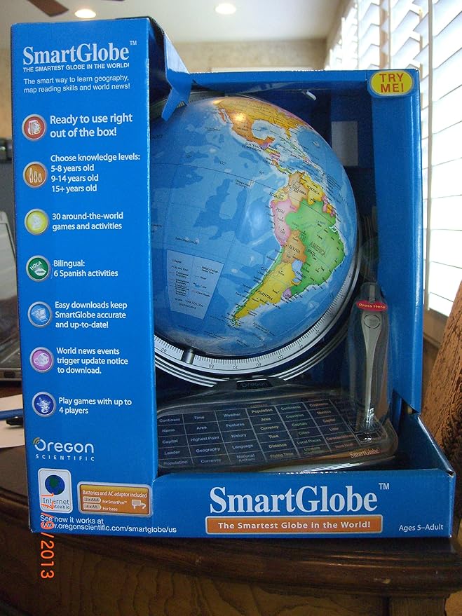 oregon scientific interactive smartglobe adventure sg268rx