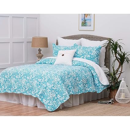Amazon Com Home Style Floral Quilt Set King Size