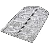 Amazon Basics Premium Fabric Garment Bags, 5 Pack, Heather Grey