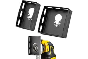 IQIHAN Square Slot Cutter Stainless Steel Drywall Oscillating Tool, Upgrade 2 Pcs Outlet Cutout Tools to Cut-in Single Gang Wall Boxes, One Step in Place Electrical Box Cutter for Drywall, Wood