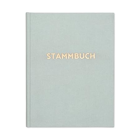 bigdaygraphix Stammbuch der Familie Familienstammbuch Hochzeit Mint Roségold mit Prägung Format 16x21cm