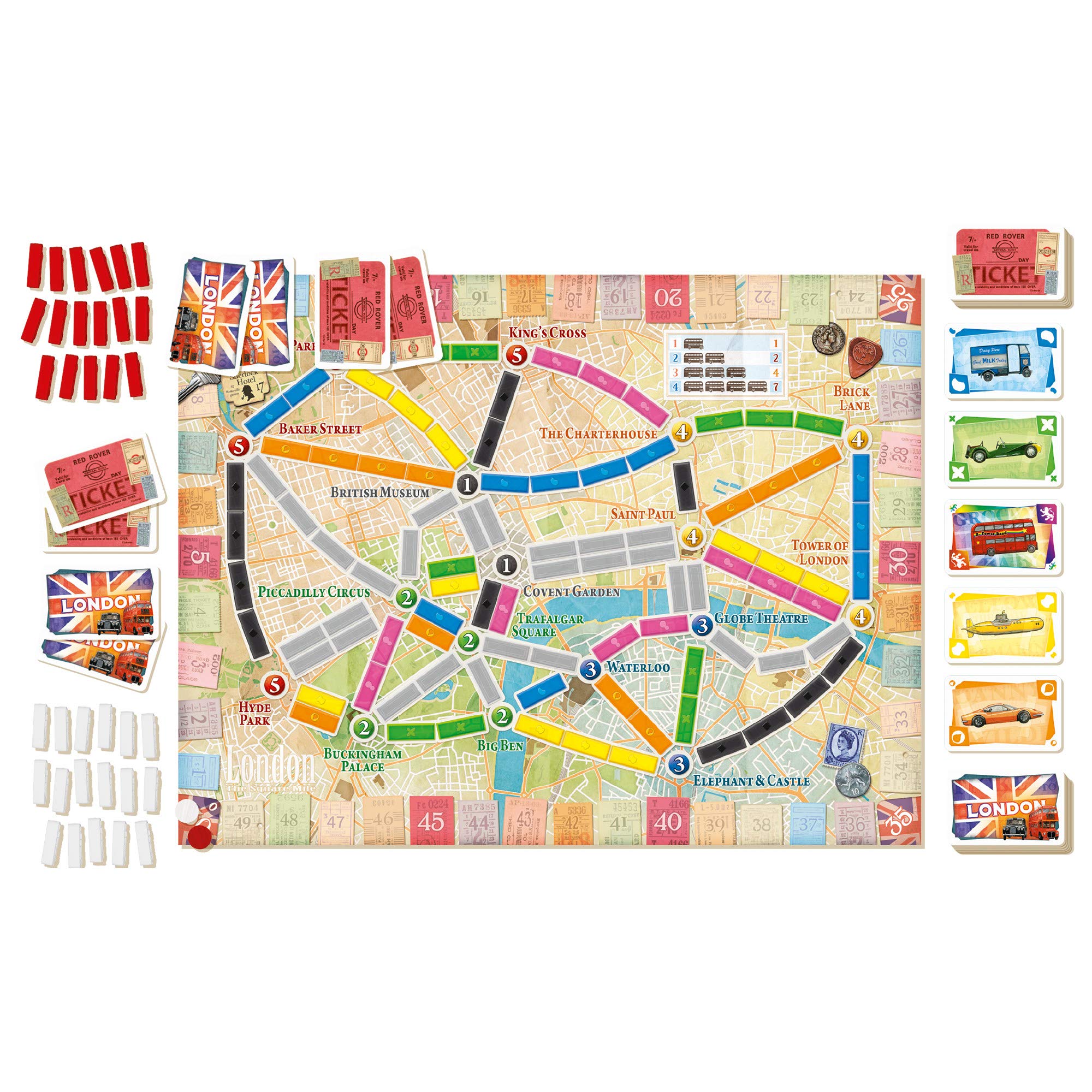 Asmodee Ticket to Ride London Board Game - Train Route-Building Strategy Game, Fun Family Game for Kids & Adults, Ages 8+, 2-4 Players, 10-15 Minute Playtime