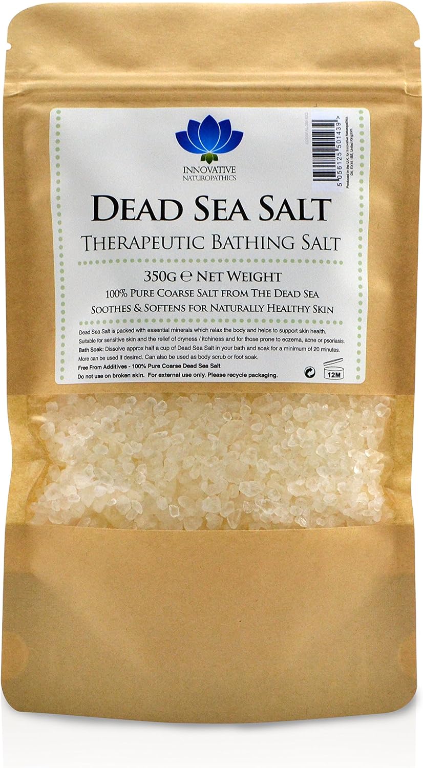 Dead Sea Salt - Purest Grade - Therapeutic Bath Salt - 350g Packet, Natural, 350 g (Pack of 1)