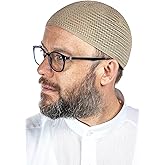 ihvan online Turkish Muslim Premium Knitting Kufi Hats for Men, Taqiya, Takke, Peci, Islamic Caps Gifts, Standart Size