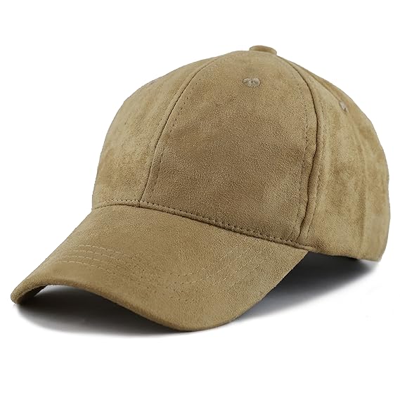 khaki suede baseball cap