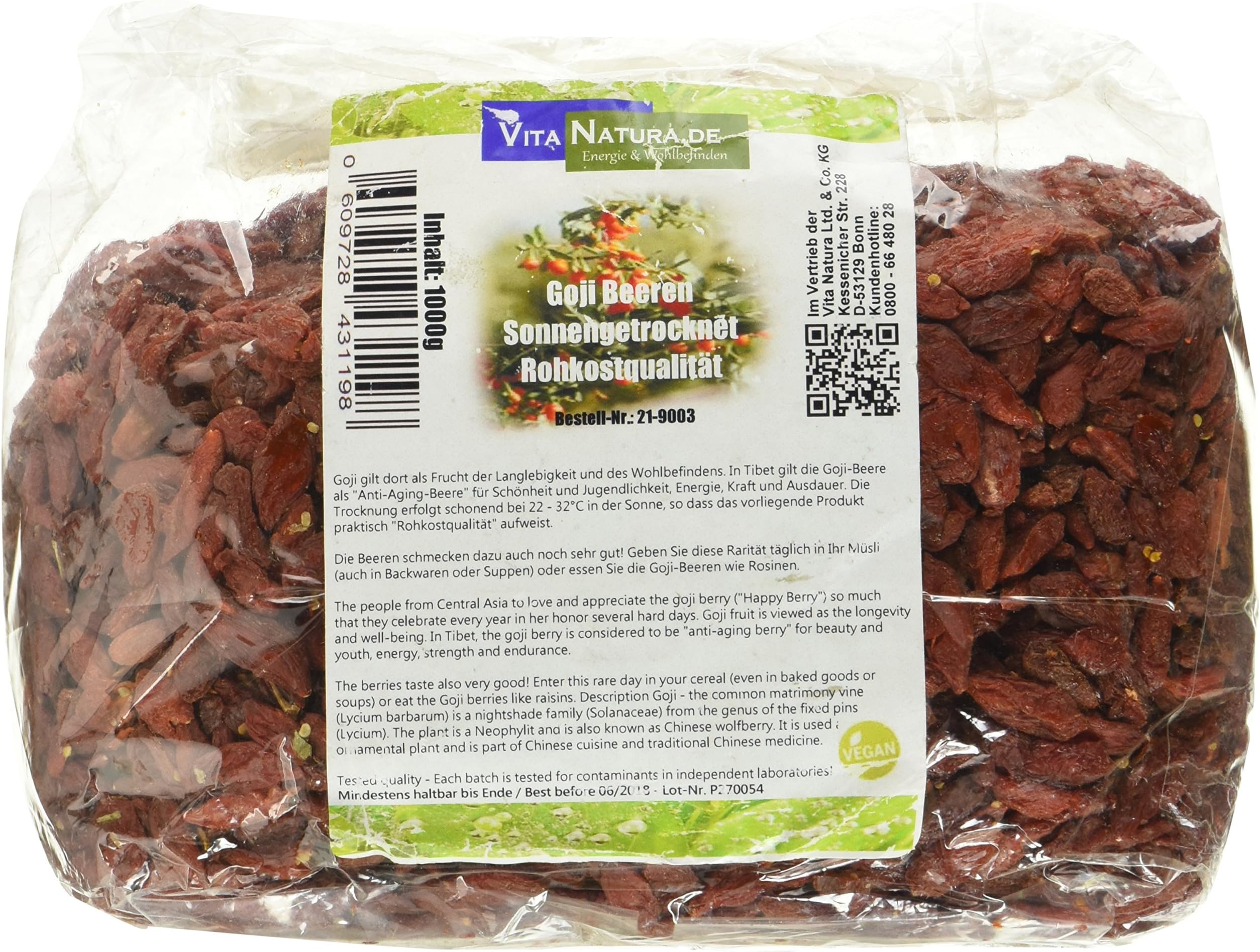 Goji berries ( Lycium barbarum) 1000g