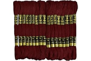 Anchor Cotton Thread Floss Maroon Embroidery Hand Needlepoint Cross Stitch,25Pcs