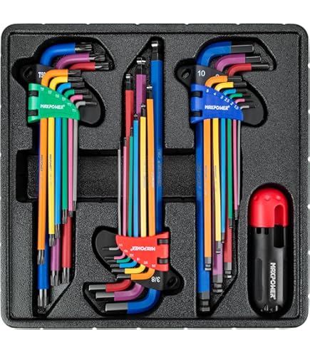 Mutt Tools - Juego De Llaves Allen Plegables A Prueba De