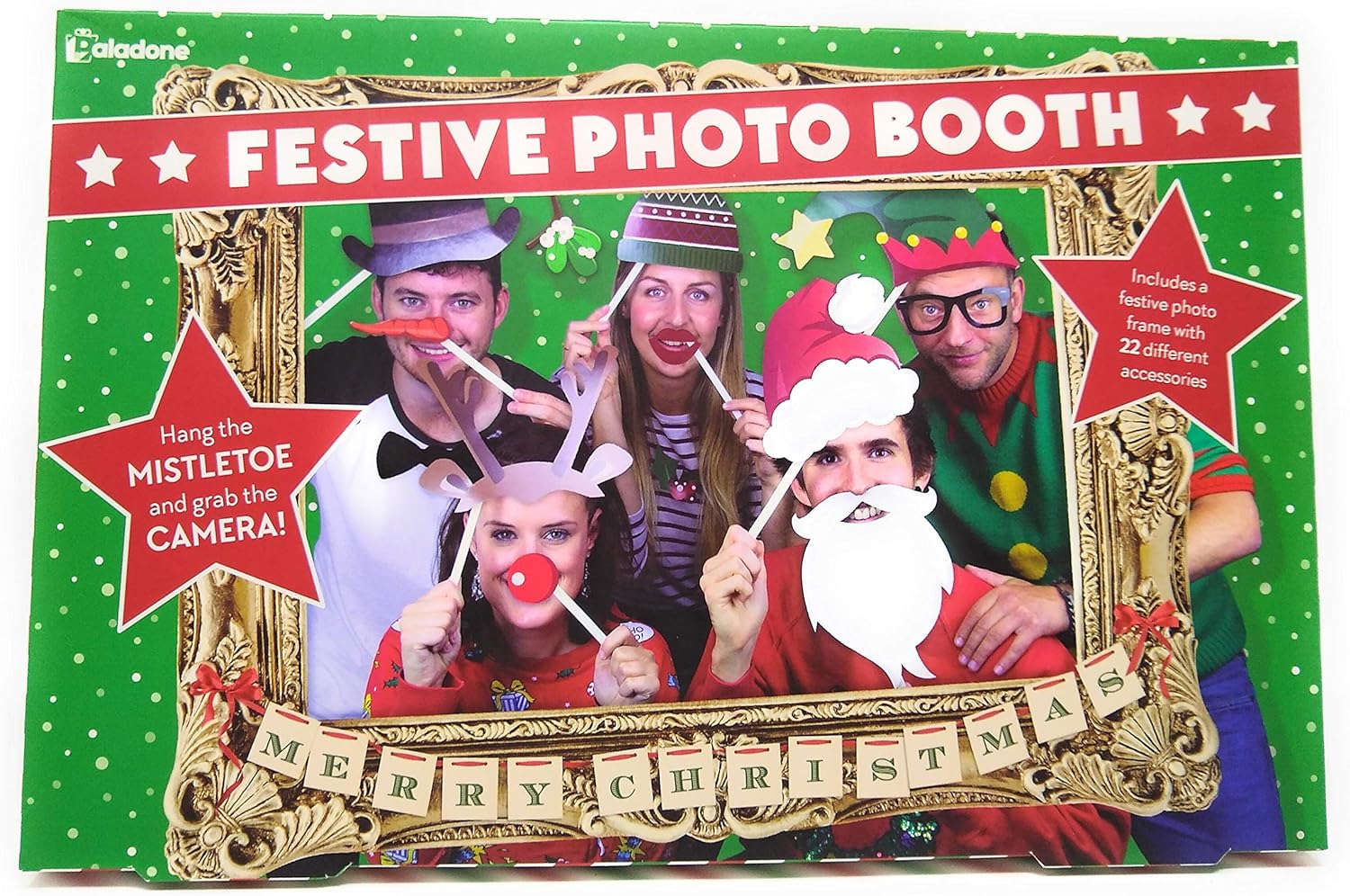 Addobbi Natalizi In Inglese.Stobok Cornice Photo Booth Kit Photo Booth Natale Addobbi Natalizi Fai Da Te Merry Christmas 3 Pezzi Foto Props