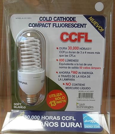 13 Watt Cold Cathode CCFL Compact Fluorescent Light Bulb - Soft White - - Amazon.com