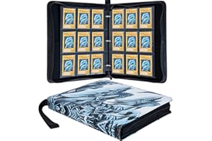 DRZERUI Binder for YuGiOh Card - Holds 900+ Yu-Gi-Oh Trading Cards, 9 Pocket Card Holder Book with Sleeves Compatible with Yugioh Cards