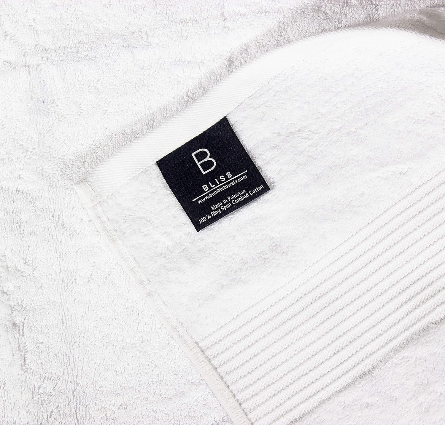 Bliss Luxury Combed Cotton Bath Towels - 27" x 54" Standard Size Premium Quality Bath Sheet - 650 GSM - Soft, Absorbent (White): Kitchen & Dining