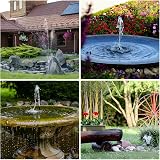 AISITIN Solar Fountain with 6 Nozzles Floating Pond Pump Garden Water Feature view 4