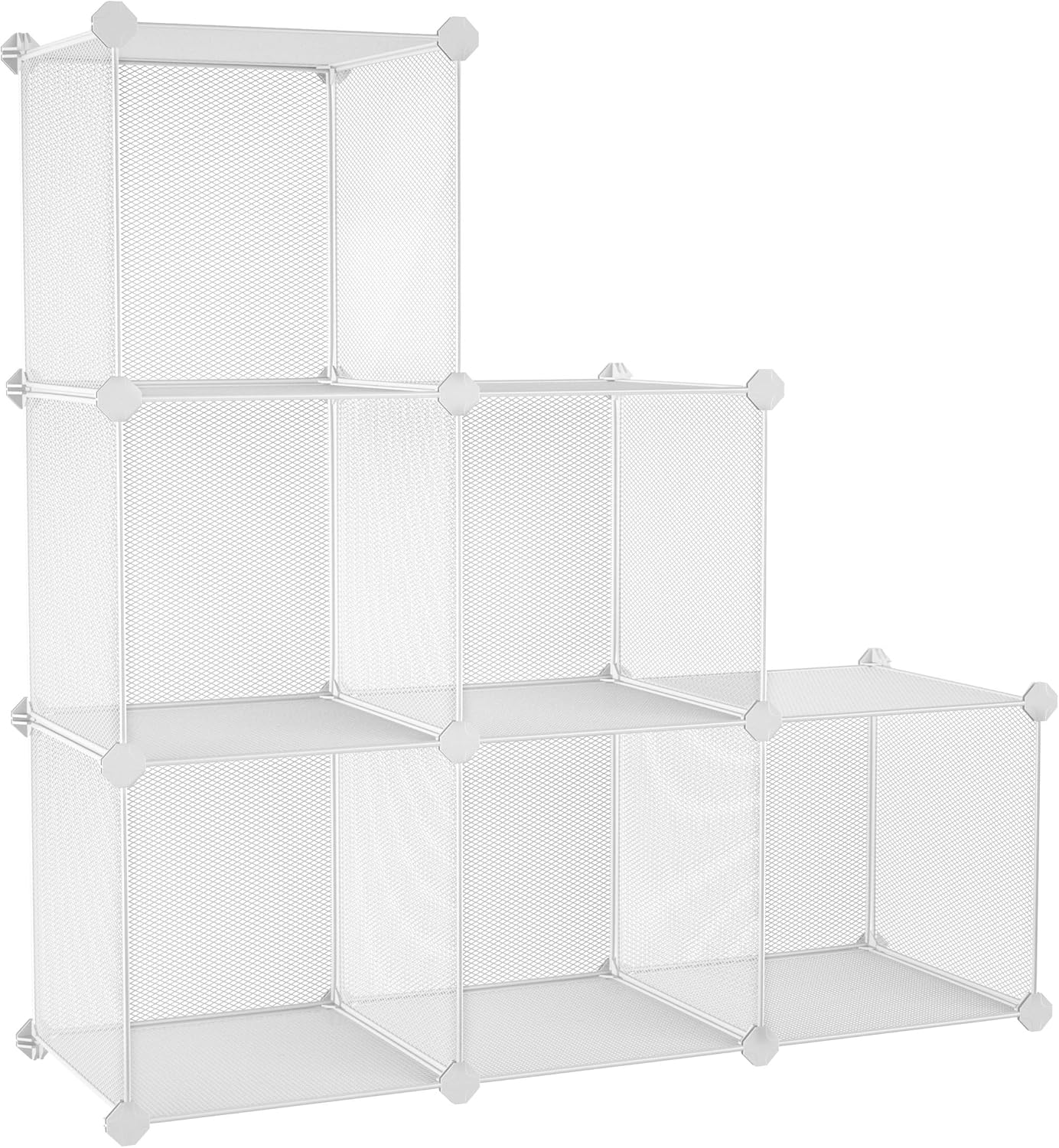 SONGMICS 6Cube Metal Mesh Storage Cube, Storage Shelves