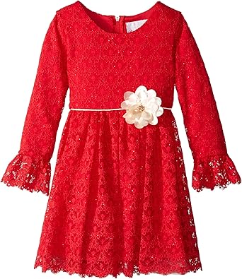 rare editions red lace dress