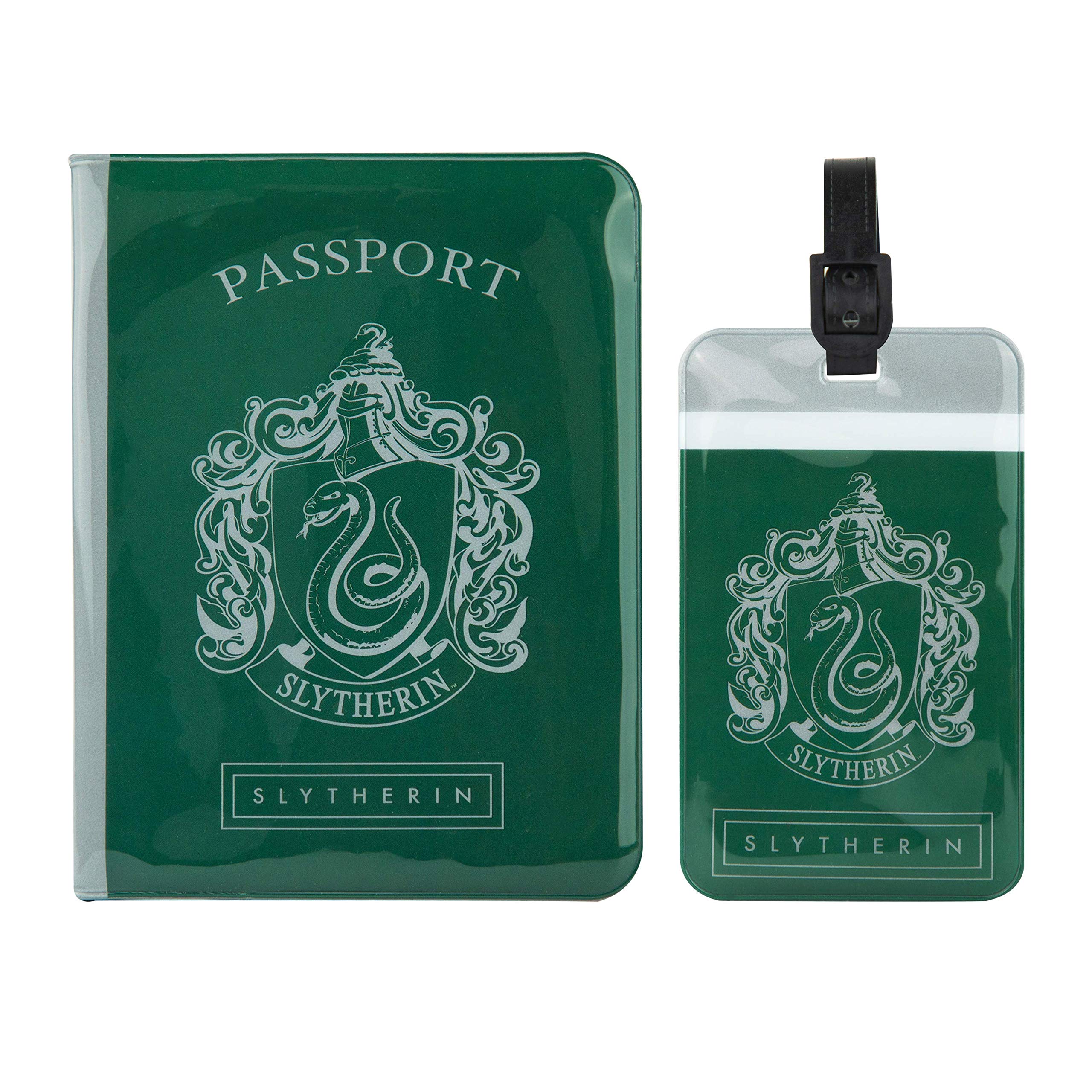 Cinereplicas Harry Potter - Set of Tag & Passport Cover Slytherin - Official License