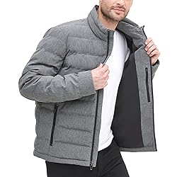DKNY Men's Jon Quilted Stand Collar Puffer