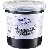 Blueberry Boba Pearls Blueberry Popping Boba Bursting Boba Blueberry Bubble Tapioca Pearls For Bubble Tea (Blueberry, 7 LB 1 Pack)