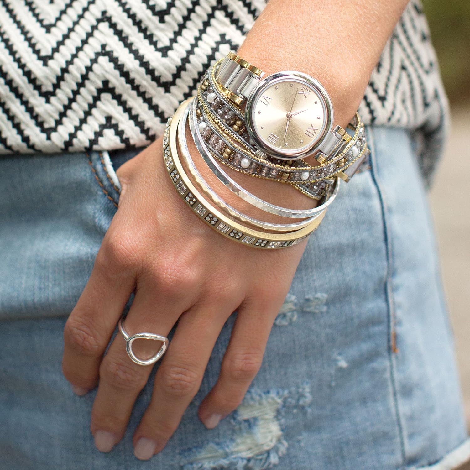 Silpada 'Karma' Open Circle Ring in Sterling Silver: Jewelry