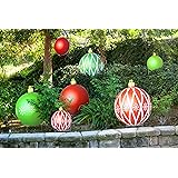 Note Card Café 9 Piece Christmas Outdoor Decorations Ornament Yard Display | Flat Corrugated 6 Large 23" and 3 Small 12.5" Pe