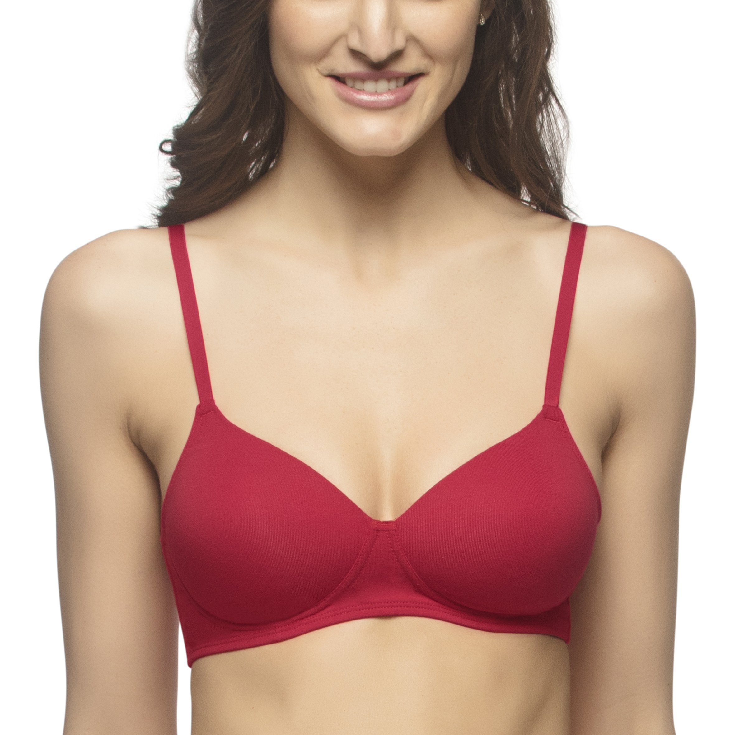 Cotton Padded Non Wired T Shirt Bra 