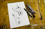uni-ball PIN Fineliners 5 Pack Black Grey Sketching Archival Quality view 4