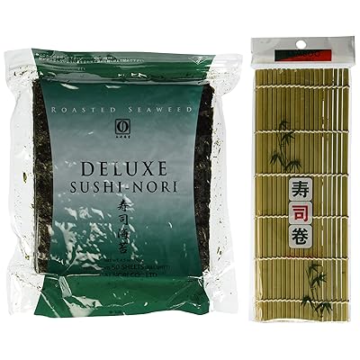 Buy Seaweed Nori For Sushi Making 50 Full Size Sheets 1 Sushi Mat By Unknown Online In Uganda B000nhzk96