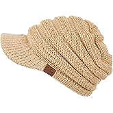 C.C Hatsandscarf Exclusives Women's Ribbed Knit Hat with Brim (YJ-131)(YJ-2023)
