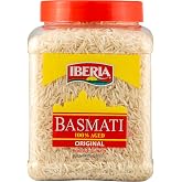 Iberia Basmati Rice Jar, 2 Pounds, Extra Long Grain, Naturally Aged Indian White Basmati Rice, Natural Basmati Rice in Food Grade Jar.