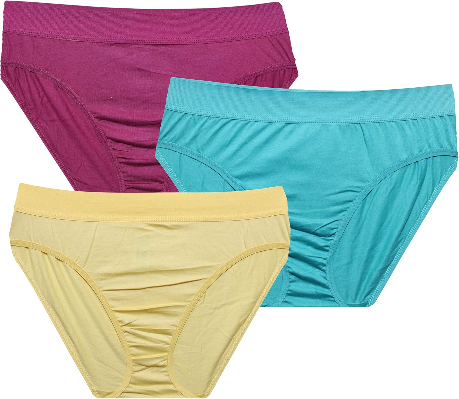 Buy Glus® Women's Plus Size Pure Cotton High Leg Cut Hipsters ( L to