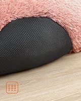 Feandrea Donut Dog Bed Pink 70 cm Soft Plush Removable Cover view 6