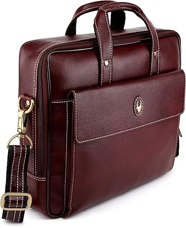 WildHorn Leather 14 Brown Laptop Briefcase