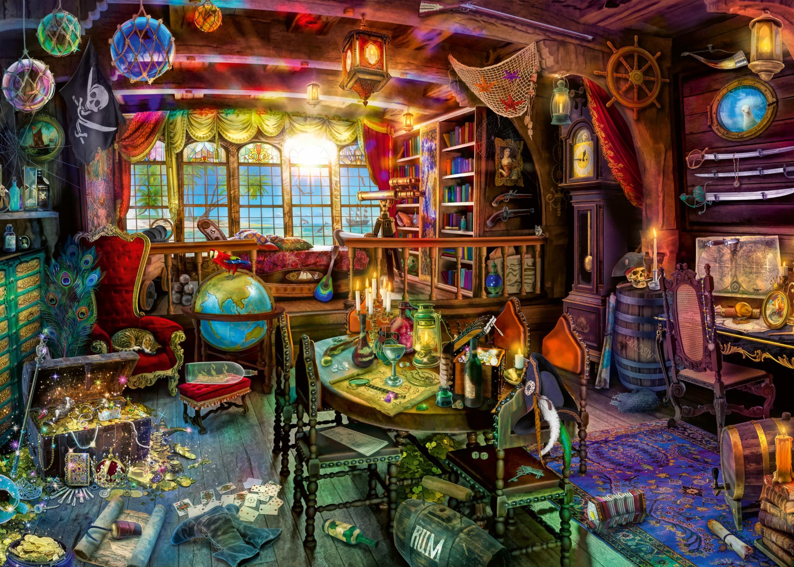 Ravensburger Aimee Stewart A Pirate's Life 1000 Piece Jigsaw Puzzles for Adults and Kids Age 12 Years Up
