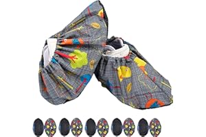 Kids Shoe Covers Reusable Non Slip Washable Dustproof Durable Waterproof Boots Cover For Indoors Floors Kindergarten Elementary School Black M Naee