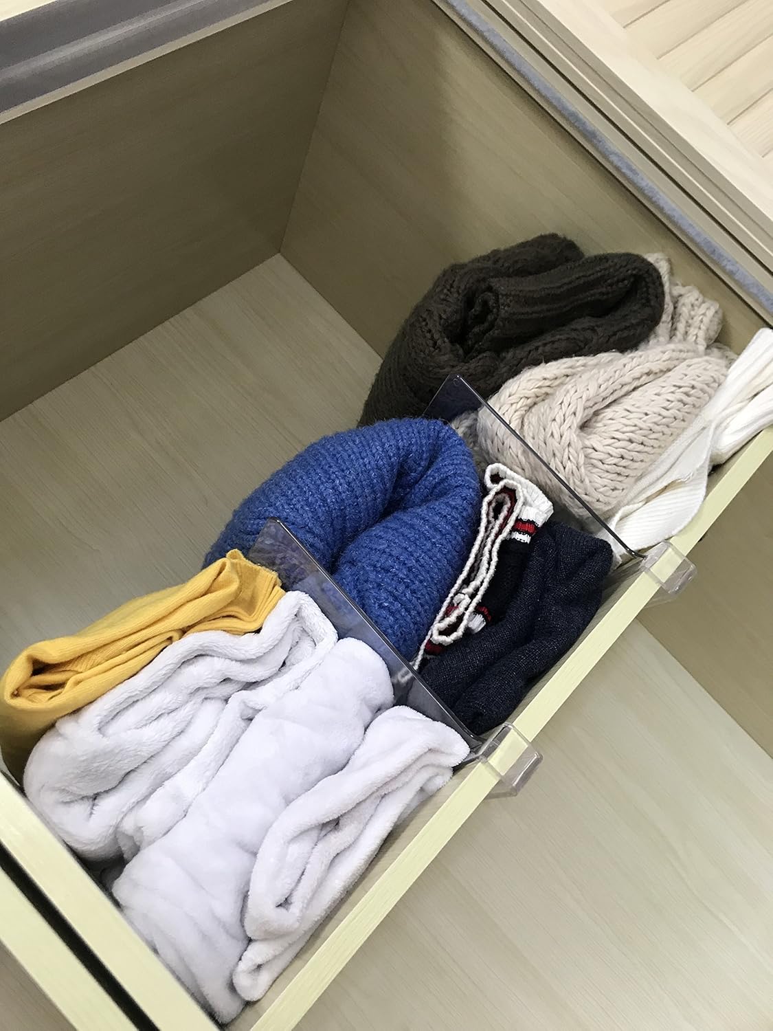 rack dividers plastic on Racks Shelves Drawers Cq Acrylic Plastic Shelf Dividers Closets Shelf And Closet Separator For Wood Closet Only Need To Slide To Adjust The Appropriate Distance Set Of 4 White Home Kitchen