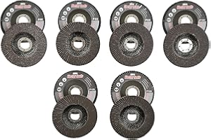 J&R QUALITY TOOLS 12 Assorted GRIT 4 1/2" ANGLE GRINDER SANDING FLAP DISC 40/60/80/100/120/180