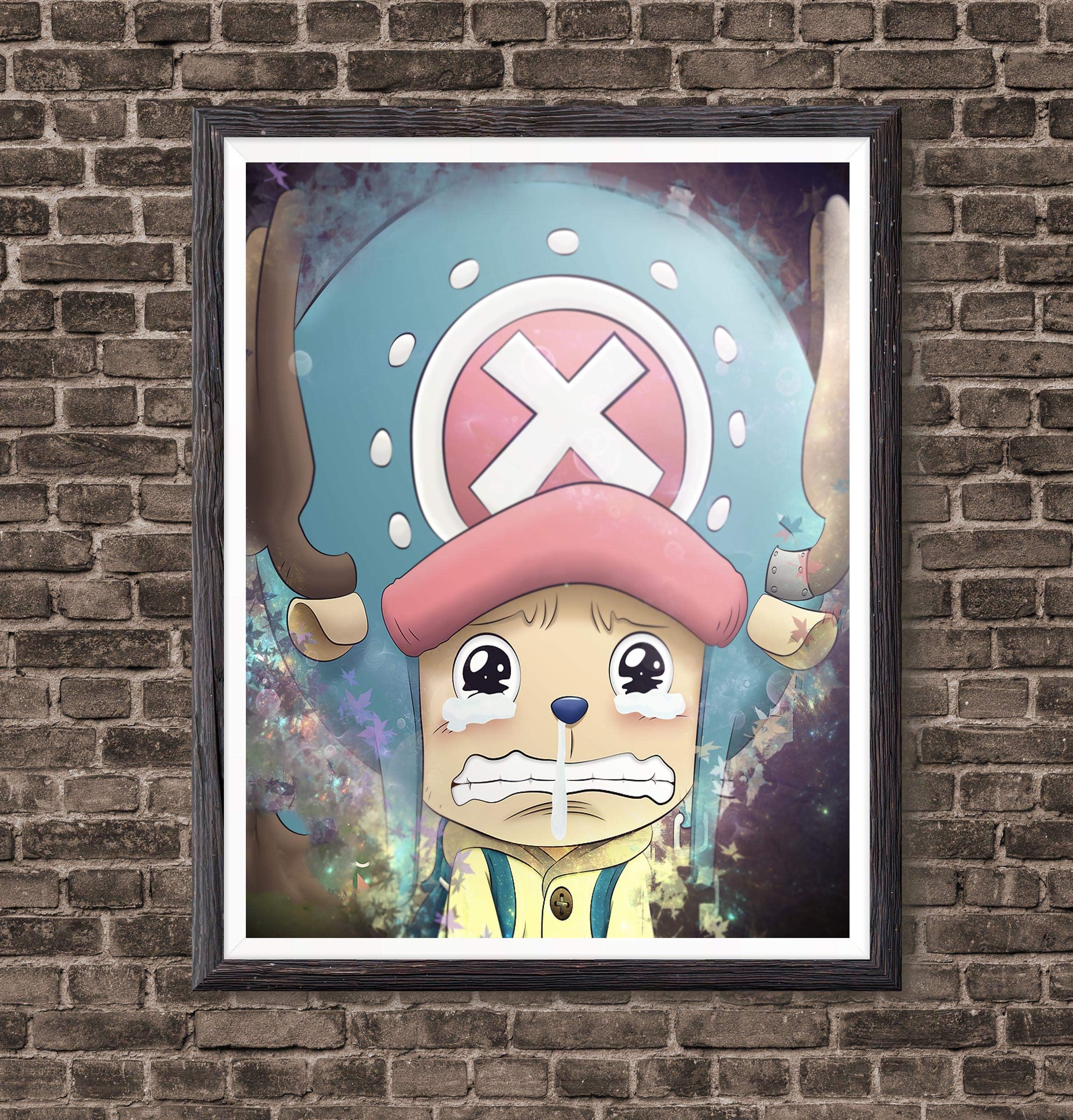 Cute Tony Tony Chopper Reindeer Japanese Anime Canvas Art Print,8 x 10 Inches,No Frame
