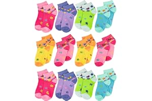 Gelante 12 Pairs Girl Children Toddler Kids Cotton Ankle Socks